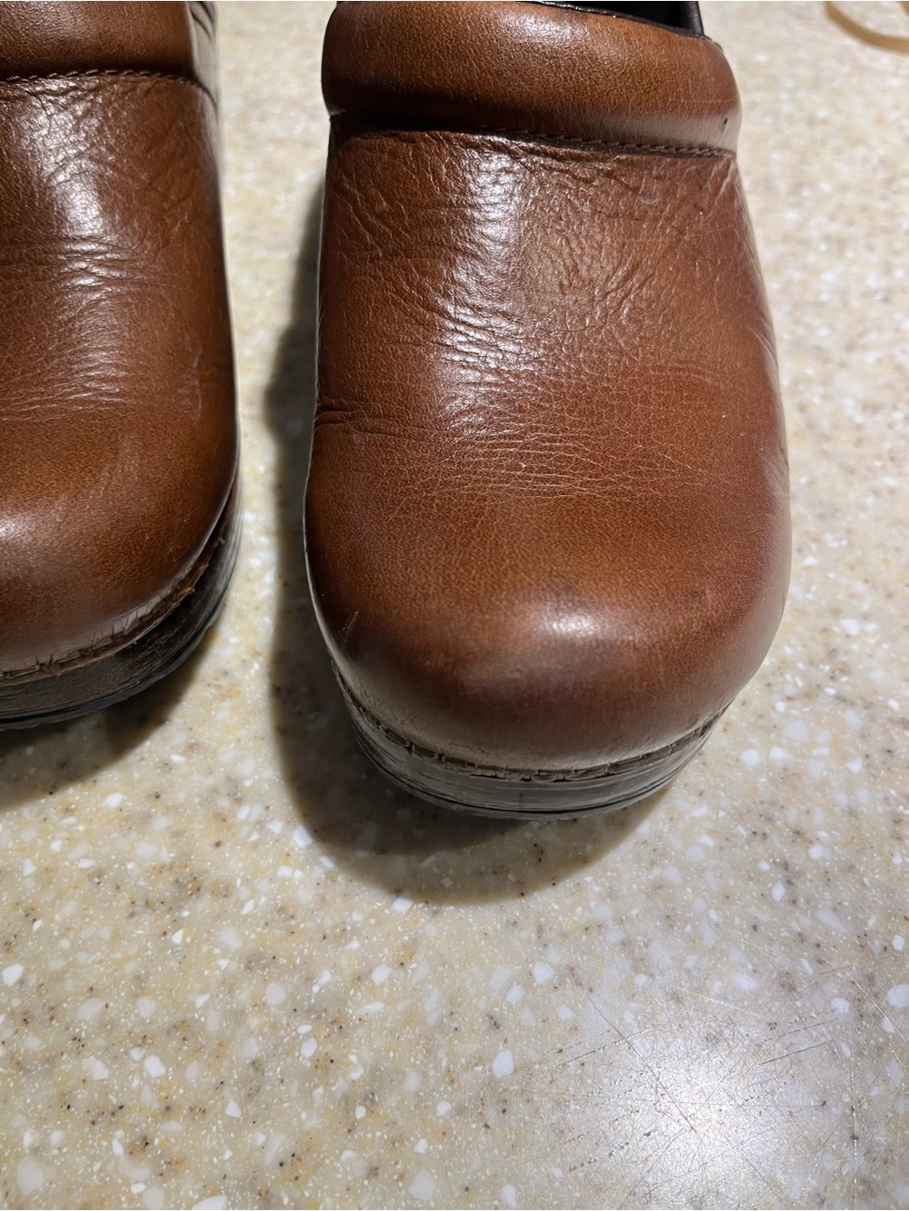 Dansko Brown Leather Slip-On Clogs 7.5 - Picture 6 of 10